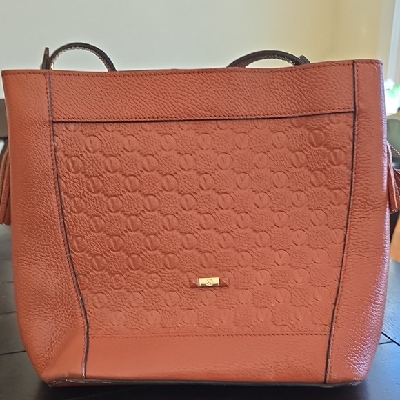 Handbags - Mario Valentino Spa Elegant Tan Leather Tote Bag